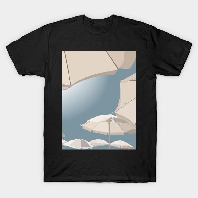 Beach Minimalist Illustration T-Shirt by Holailustra